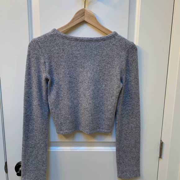 Zara grey cropped sweater - Picture 4 of 4